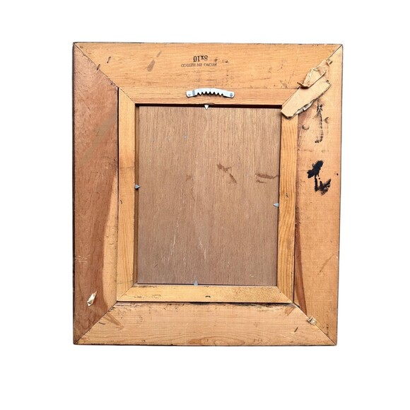 Vintage Impressionist Lady Portrait Painting Wood Frame Cottagecore Wall Art - Picture 3 of 3